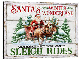 Tableau en aluminium Winter Wonderland Sleigh Rides - Belle Creatif