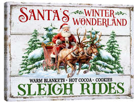 Canvas print Winter Wonderland Sleigh Rides - Belle Creatif