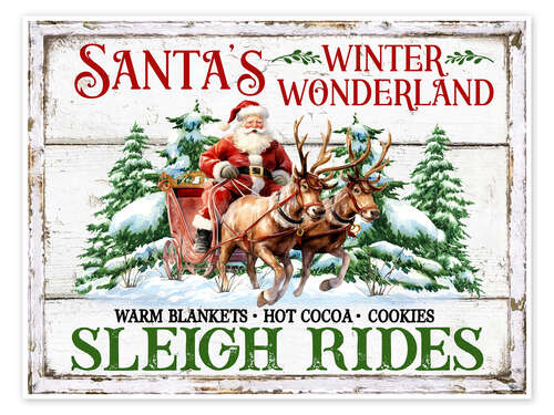 Poster Winter Wonderland Sleigh Rides