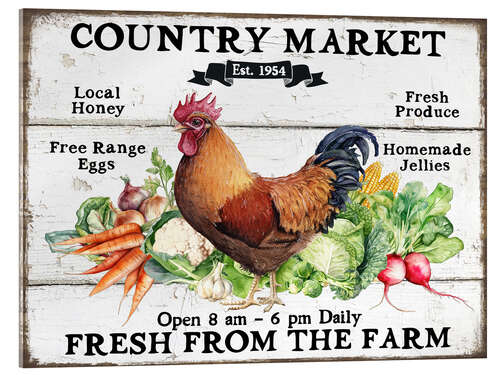 Acrylglasbild Country Market
