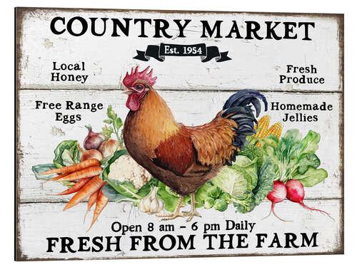 Stampa su alluminio Country Market