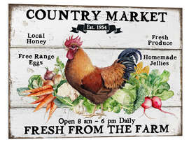 Print på skumplade Country Market