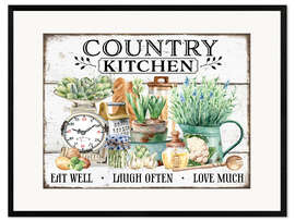 Impression artistique encadrée Country Kitchen
