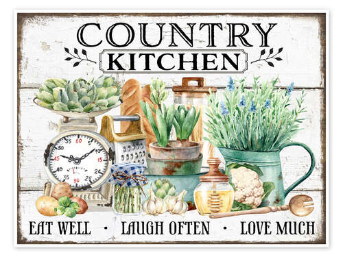 Poster Country Kitchen