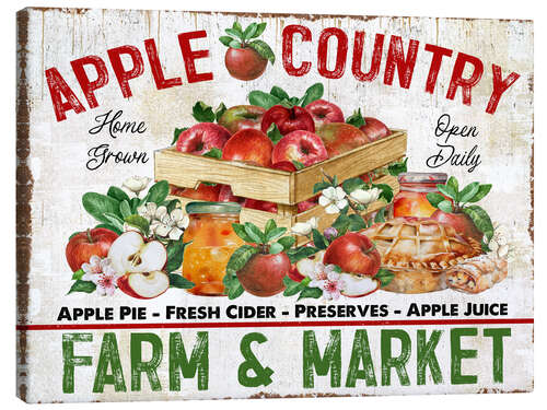 Canvas print Apple Country - Farm and Market