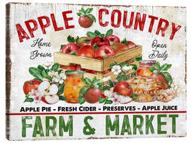 Leinwandbild Apple Country - Apfelbauernhaus - Belle Creatif