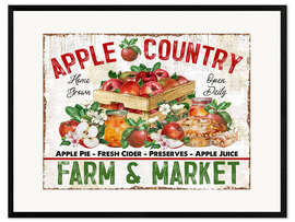 Gerahmter Kunstdruck Apple Country - Apfelbauernhaus