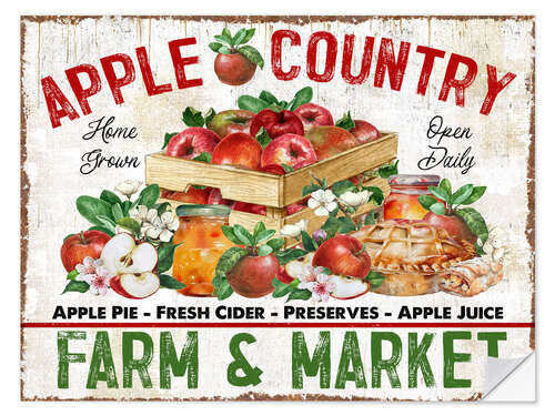 Naklejka na ścianę Apple Country - Farm and Market