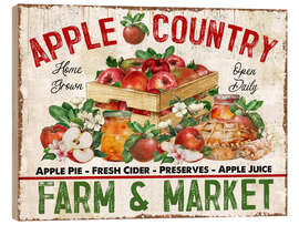 Obraz na drewnie Apple Country - Farm and Market - Belle Creatif