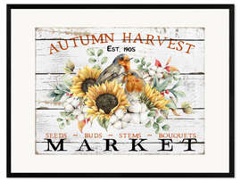 Gerahmter Kunstdruck Autumn Harvest Market
