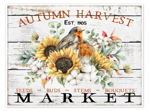 Póster Autumn Harvest Market