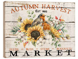Trätavla Autumn Harvest Market