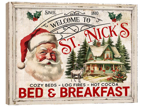 Quadro de madeira St. Nick's Bed and Breakfast