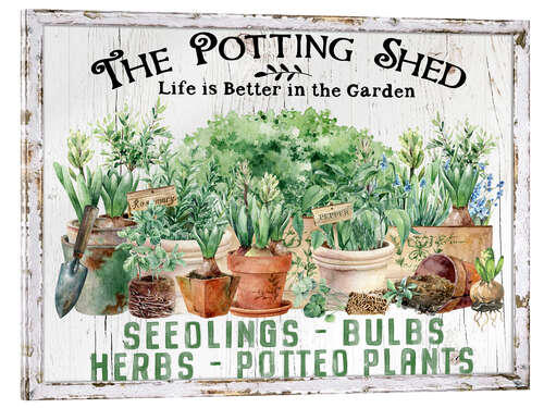 Quadro em acrílico Farmhouse Potting Shed