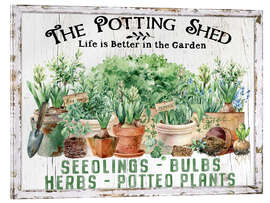 Akrylbillede Farmhouse Potting Shed - Belle Creatif