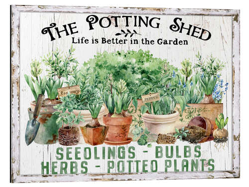 Stampa su alluminio Farmhouse Potting Shed