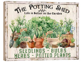 Cuadro de madera Farmhouse Potting Shed - Belle Creatif