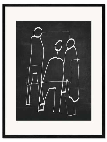 Innrammet kunsttrykk Abstract line V