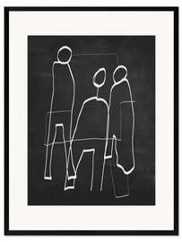 Ingelijste kunstdruk Abstract line V