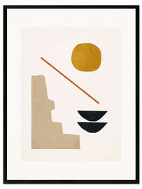 Gerahmter Kunstdruck Abstract Minimal VI