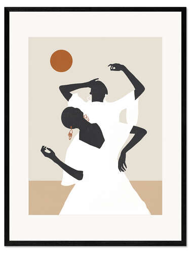 Impressão artística com moldura Dance II