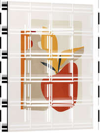 Magnettafel Roter Apfel