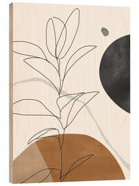 Obraz na drewnie Minimal Plant III