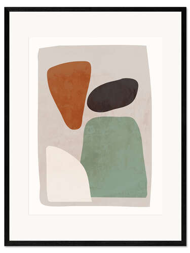 Gerahmter Kunstdruck Abstrakte Formen II