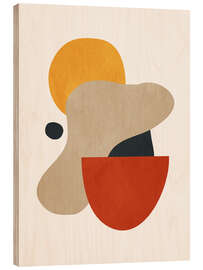 Wood print Abstract shapes I