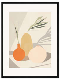 Gerahmter Kunstdruck Stillleben - Vasen I