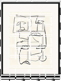 Gerahmter Kunstdruck Abstract Line II