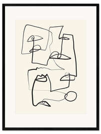 Framed art print Abstract line II