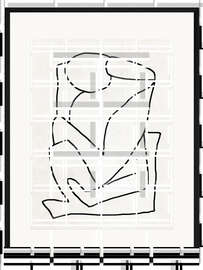 Gerahmter Kunstdruck Abstract Line I