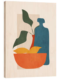 Wood print Minimalist Still Life