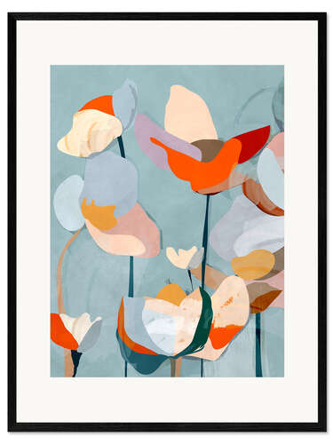 Kehystetty taidepainatus Abstract Art Flowers
