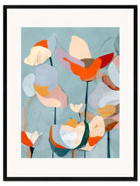 Kehystetty taidepainatus Abstract Art Flowers