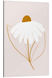 Aluminium print White daisy