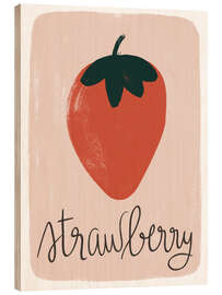 Trätavla Strawberry