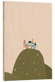 Holzbild Dorfhäuser - Menina Lisboa