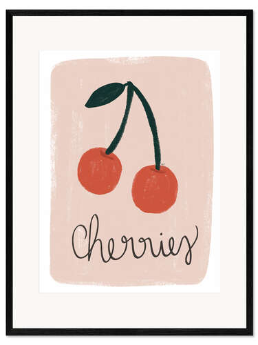 Kunsttryk i ramme Cherries