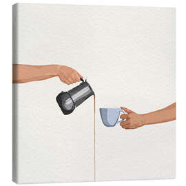 Canvas print Spilled Coffee - Giselle Dekel