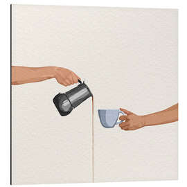 Magnettafel Verschütteter Kaffee