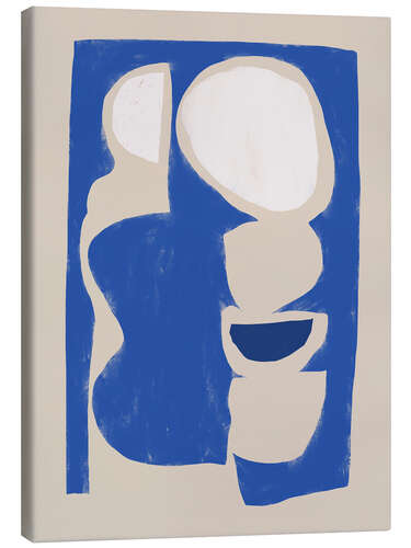 Canvas-taulu Organic shape cut out in blue