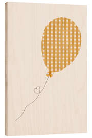 Quadro de madeira Vichy Balloon - Menina Lisboa