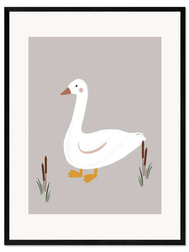 Kehystetty taidepainatus Little Goose