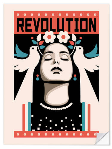 Sticker mural Revolution and Peace