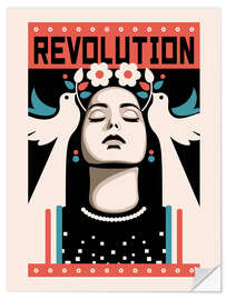 Sticker mural Revolution and Peace - Retrodrome
