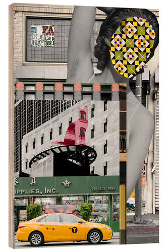 Stampa su legno The Flow of the Streets
