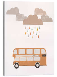 Stampa su tela Orange Bus - Menina Lisboa