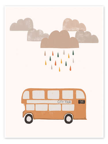 Poster Orange Bus